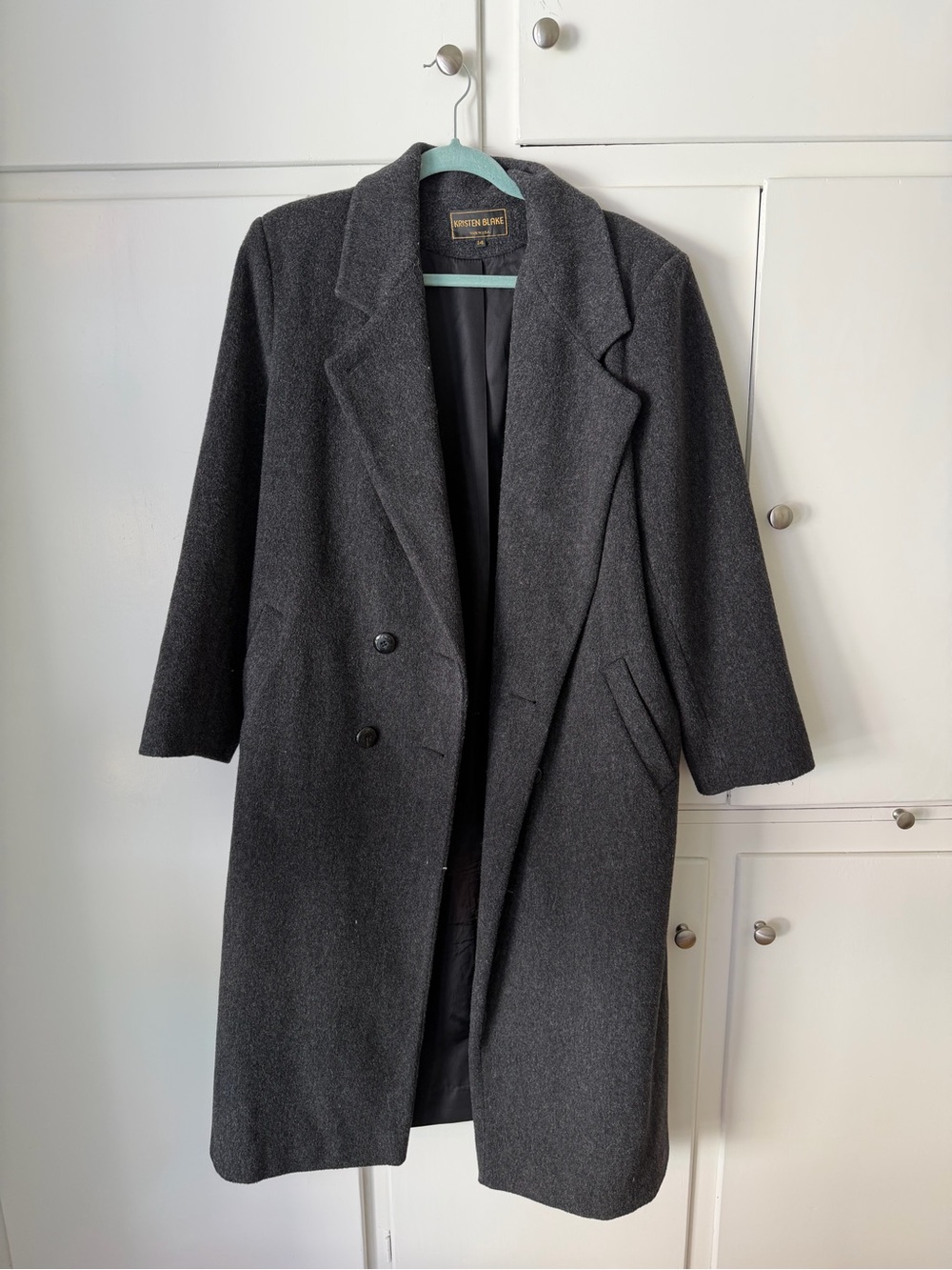 Kristen Blake Charcoal Wool Long Coat